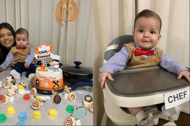 Mini Jacquin ganhou festa para introdução alimentar e viralizou