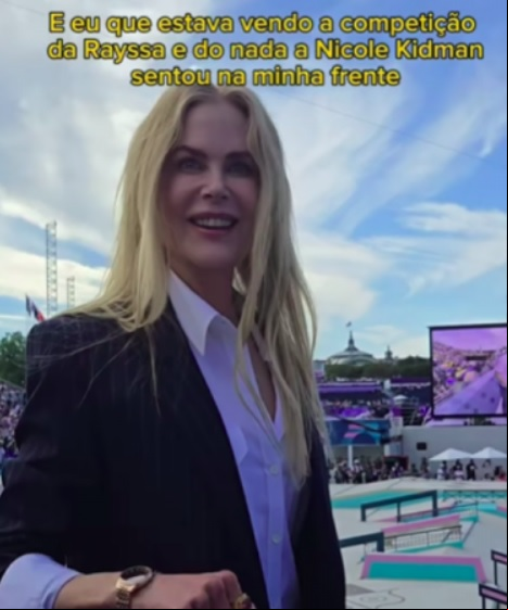 Em julho, Nicole Kidman foi notícia especialmente no Brasil após o influenciador Welker Maciel ter um encontro surpreendente com a atriz em Paris, durante a competição de skate nos Jogos Olímpicos.