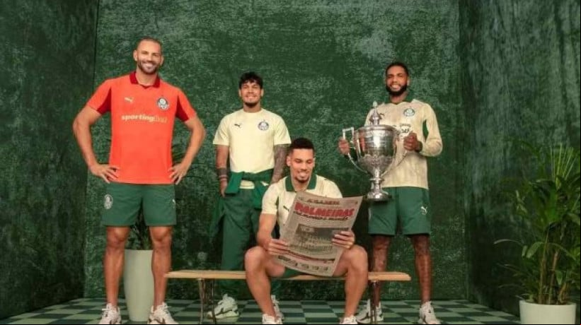 Verdão divulga fotos de nova camisa com detalhes em alusão a conquista da Copa Rio de 1951 