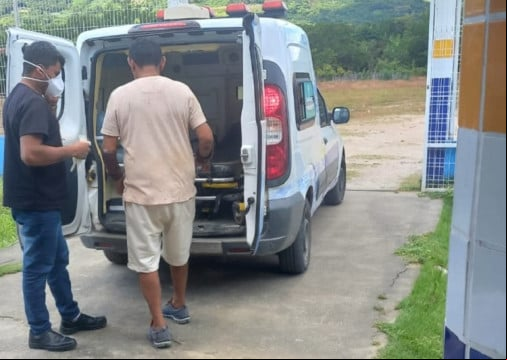 JosÃ© Melo Batista, suspeito de matar e decapitar Lorena Gaspar Ferreira, de 18 anos, foi socorrido a uma unidade hospitalar apÃ³s ser espancado por moradores